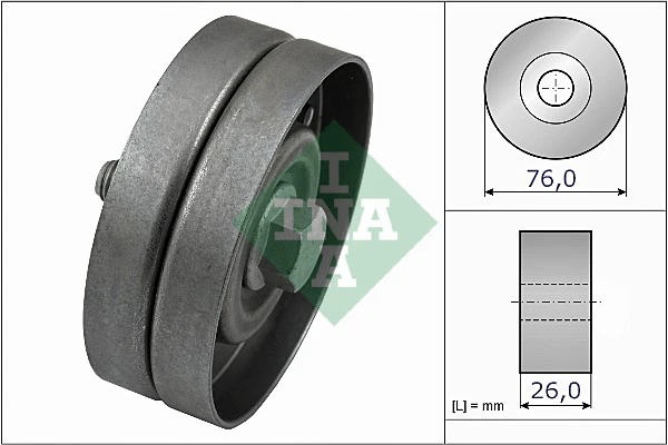 Deflection/Guide Pulley, V-ribbed belt